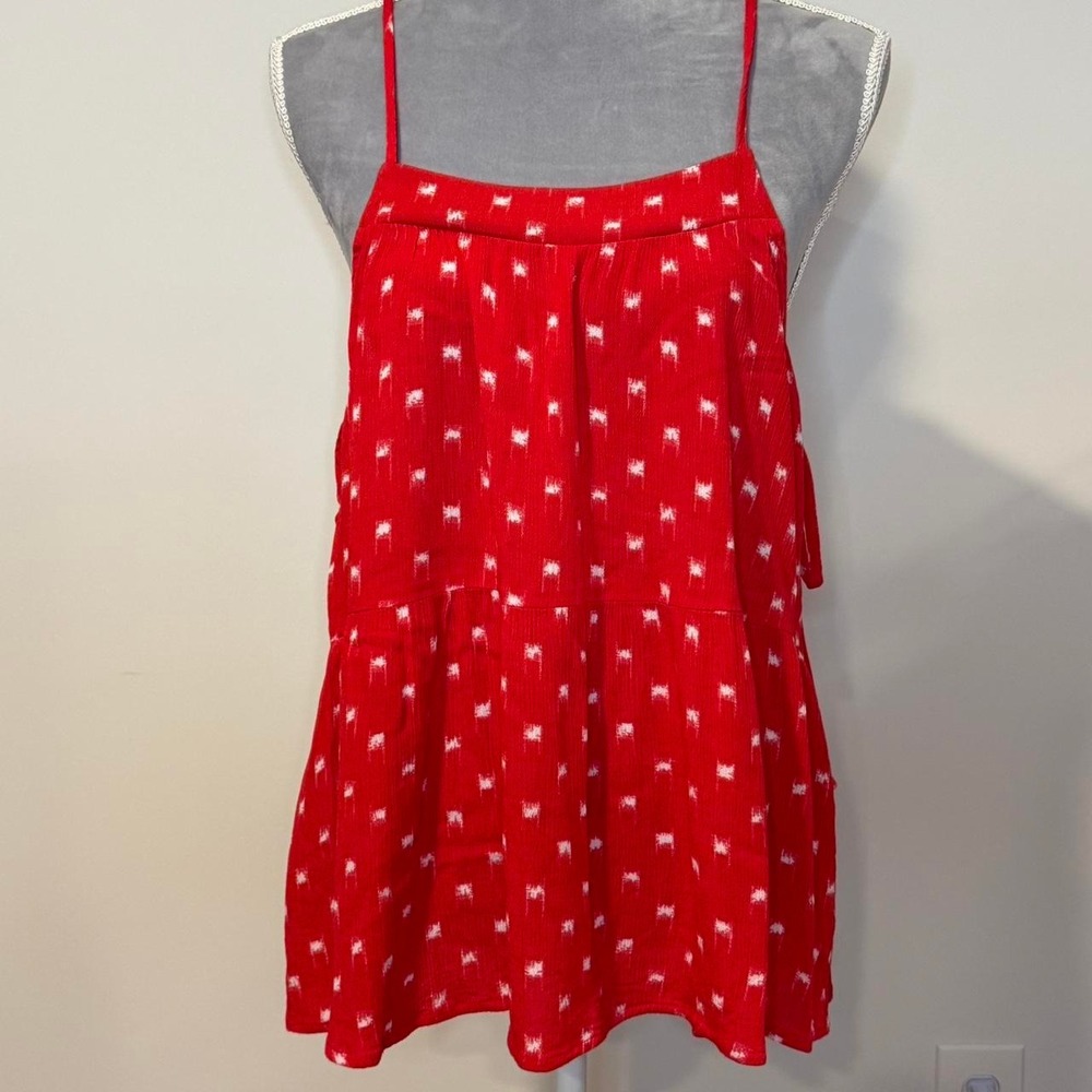 Universalā Thread Spaghetti Strap dark pink flowy Tank Top Sz MED - oversized